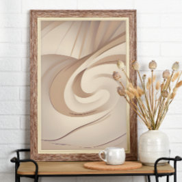 Poster Beige Organic Swirl | Abstrato Art