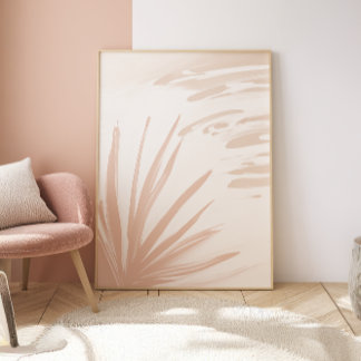 Pôster Beige Palm Zen Minimalist Wall Art