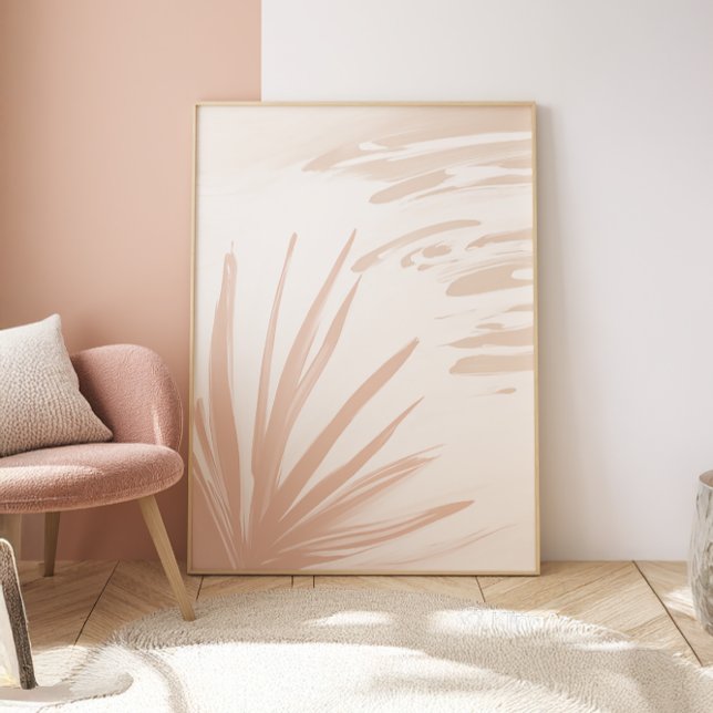 Pôster Beige Palm Zen Minimalist Wall Art (Criador carregado)