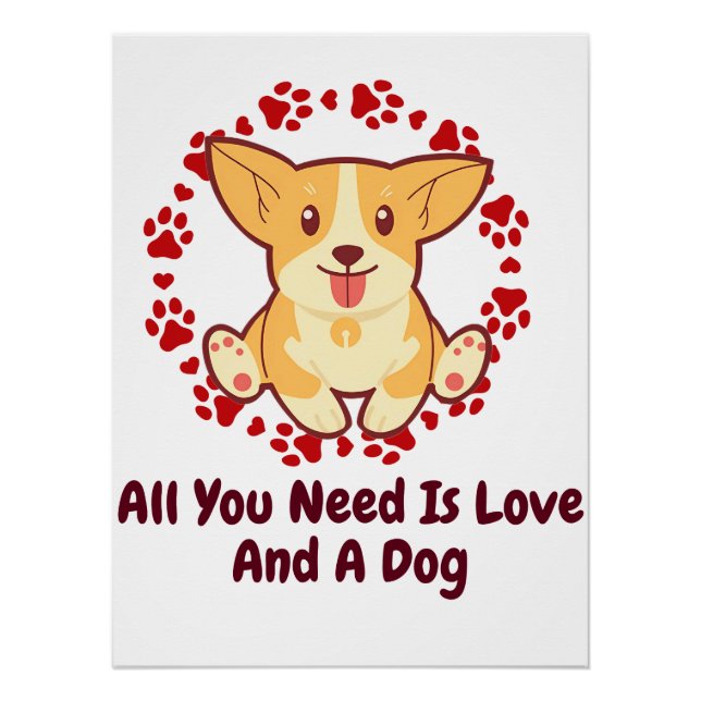 Pôster Beige Tudo Que Precisa É De Amor E Cão (Frente)