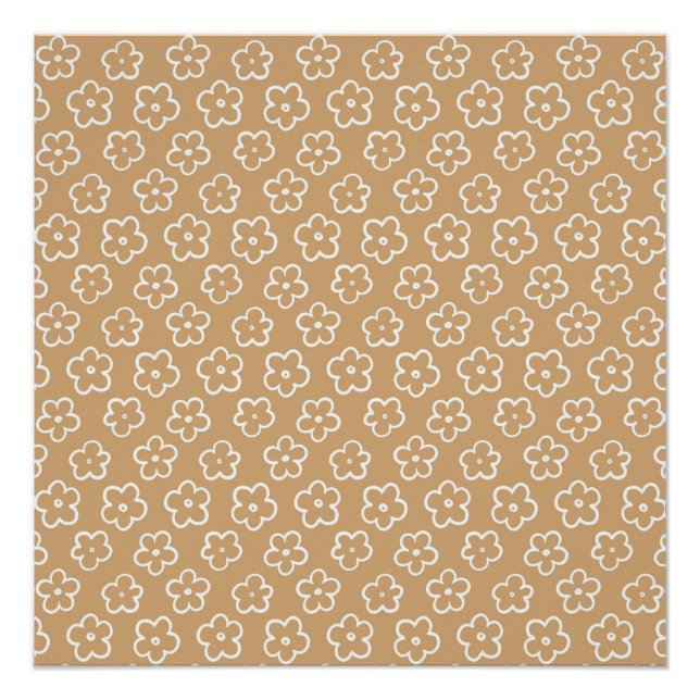 Pôster Beige Y2K, Bold Wildflower, Primavera Art (Frente)