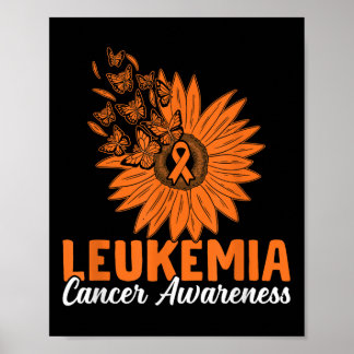 Poster Beija-flor Girassol Laranja Consciente da Leucemia