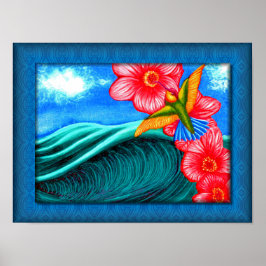 Poster Beija-flor Oceano
