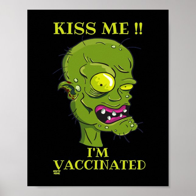 POSTER "BEIJA-ME, ESTOU VACINADO" (Frente)