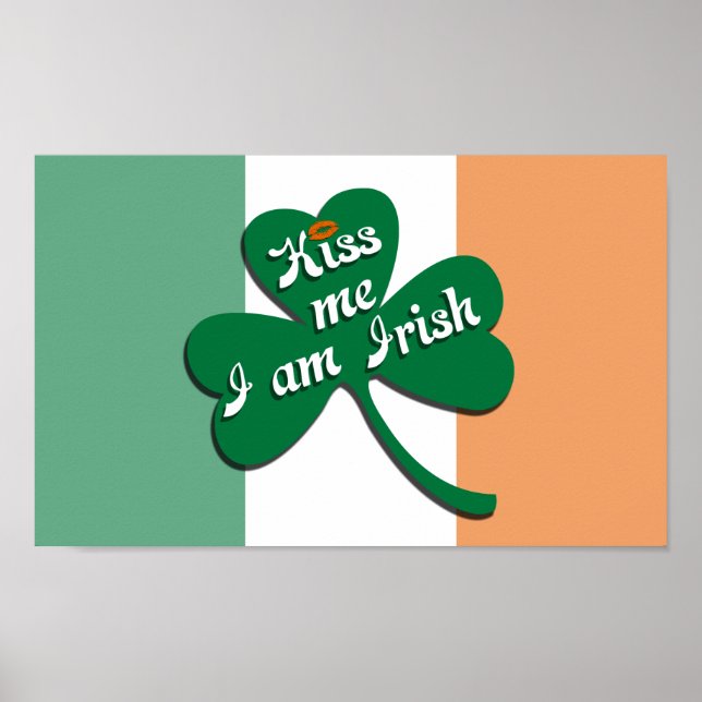 Poster Beija-me Eu sou Irlandês (Frente)