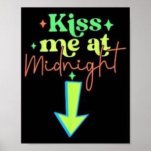 Poster Beije-Me Casais Engraçados Combinando Meia-Noite