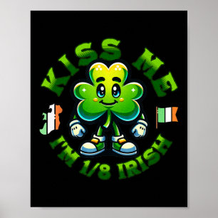Poster Beije Me Estou com 18 Dia de São Patrício Irlandês