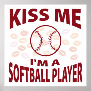Pôster Beije-me que eu sou um jogador de softball