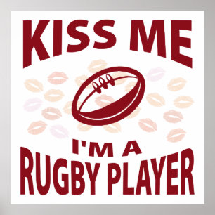 Poster Beije-me que eu sou um jogador do rugby