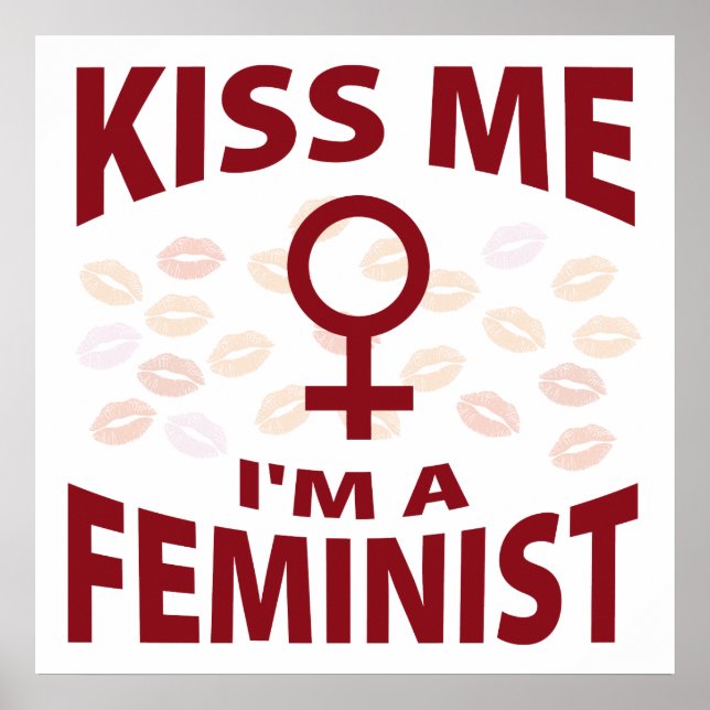 Pôster Beije-me Sou Feminista (Frente)