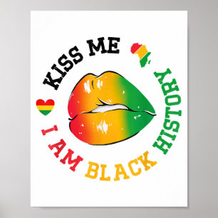 Poster Beije-Me Sou História Negra Mês Afro-Americano