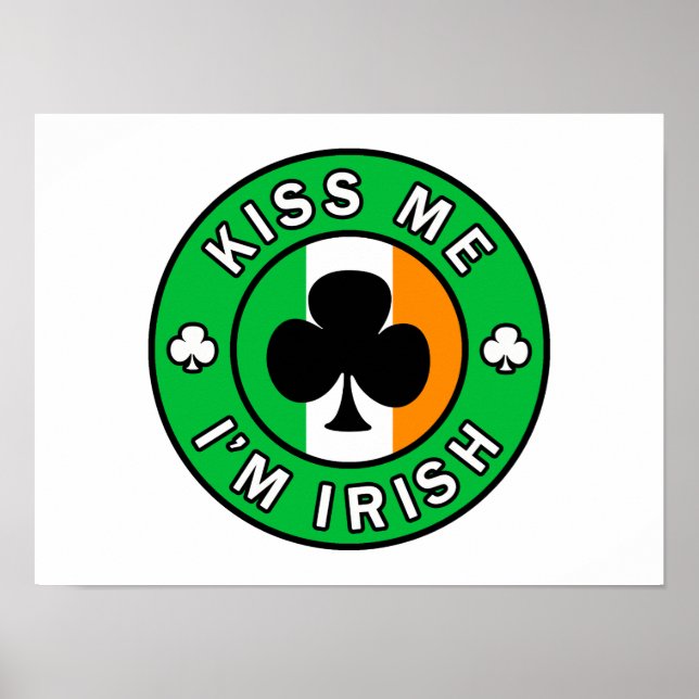 Poster Beije-me, sou irlandês (Frente)