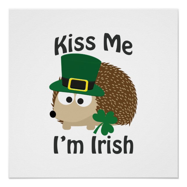 Pôster Beije-me Sou Irlandês Hedgehog (Frente)