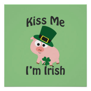Pôster Beije-me, sou o Porco Irlandês