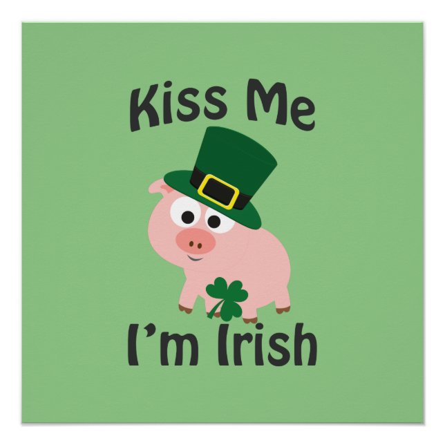 Pôster Beije-me, sou o Porco Irlandês (Frente)