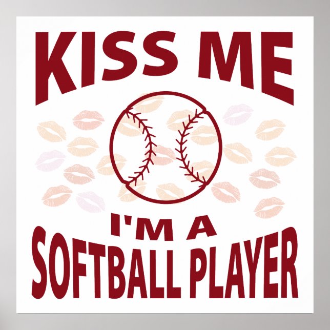 Pôster Beije-me, sou um jogador de softball (Frente)