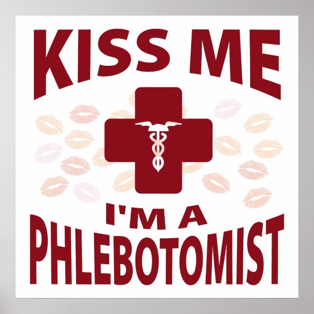 Pôster Beije-me, sou um Phlebotomista (Frente)