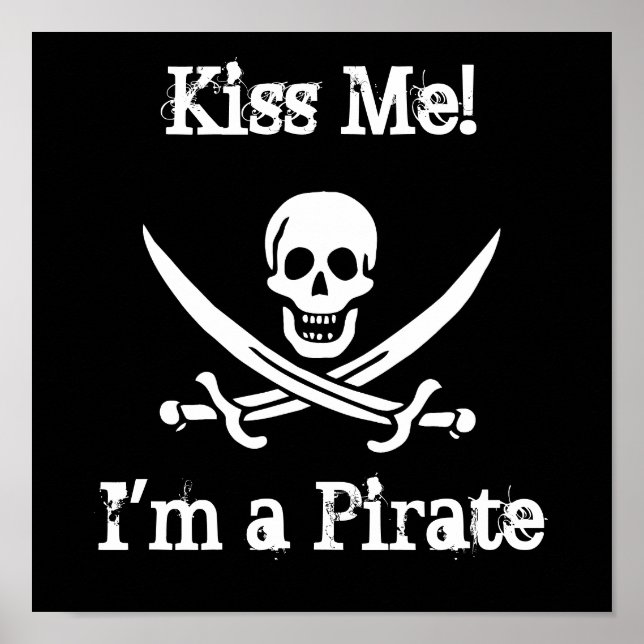 Pôster Beije-Me! Sou um pirata (Frente)