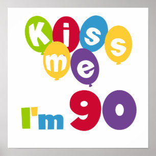 Poster Beije-me, tenho 90 t-shirts e presentes