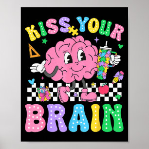 Poster Beije Seu Cérebro Dia dos Namorados Conscientizaçã