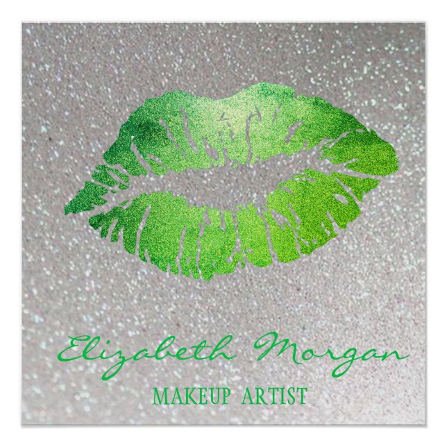 Pôster Beijo Adorável, Lábios, artista Makeup (Frente)