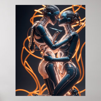 Poster beijo apaixonado