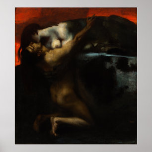Poster Beijo do Esfinge por Franz von Stuck