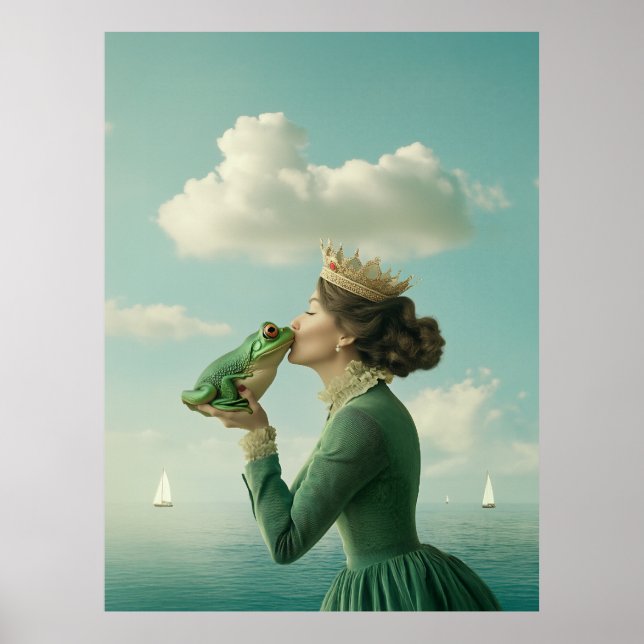 Poster Beijo do Príncipe Sapo (Frente)