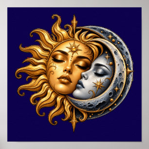 Poster Beijo do Sol e da Lua Celestial - Astrol Mí