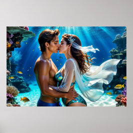 Poster Beijo dos Amantes Submarinos