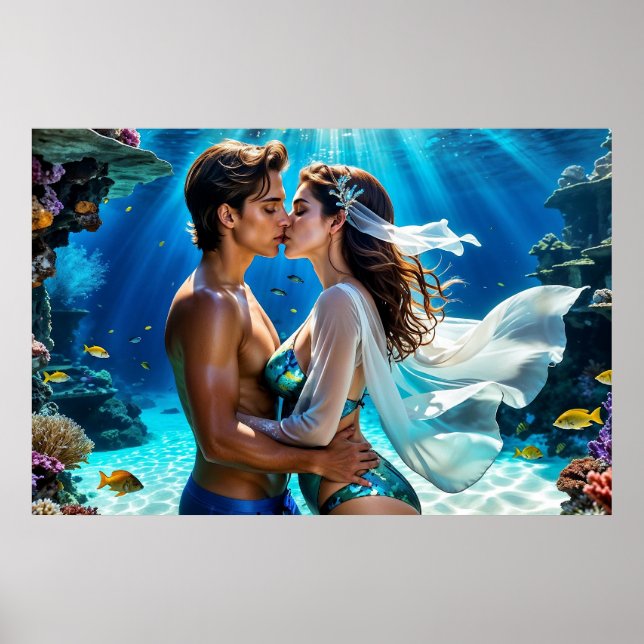 Poster Beijo dos Amantes Submarinos (Frente)