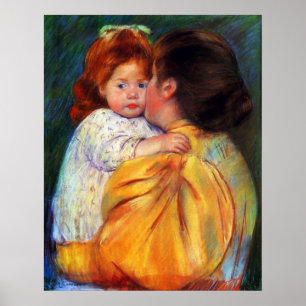 Pôster Beijo materno 1896 por Mary Stevenson Cassatt