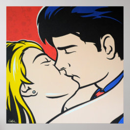 Poster Beijo Pop Art