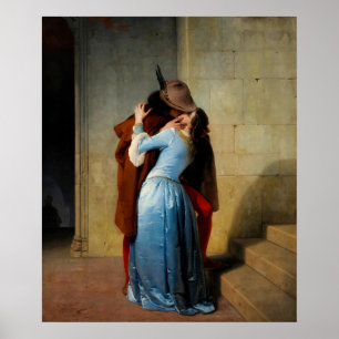 Poster Beijo por Francesco Hayez