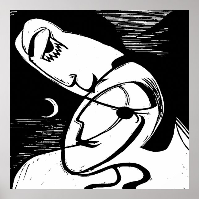 Poster Beijo por Lua e Oceano (Frente)