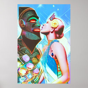 Poster Beijo por um Reino estrelado Sonho Psicedélico Pop