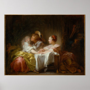 Poster Beijo Roubado - Arte Romântica Fragonard