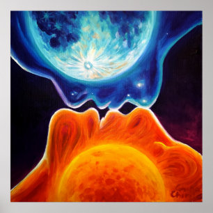 Poster Beijo Sol e Lua