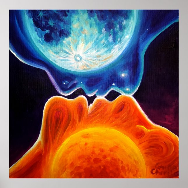 Poster Beijo Sol e Lua (Frente)