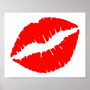 Pôster Beijo Vermelho