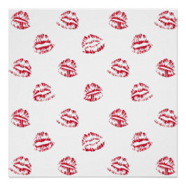 Pôster Beijos vermelhos