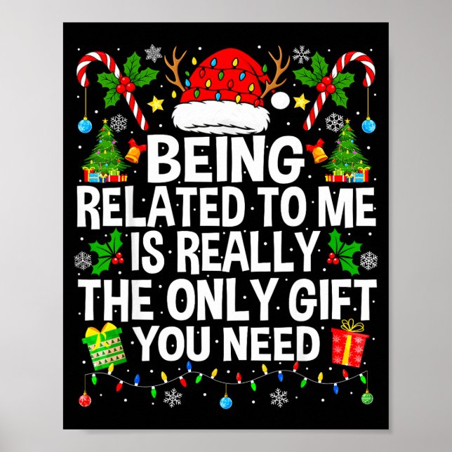 Poster Being Related To Me Is Really The Only Xmas Funny  (Frente)