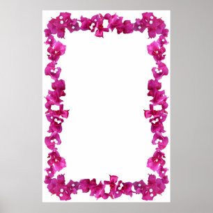 Pôster Beira de Bouganvilla no fundo vazio