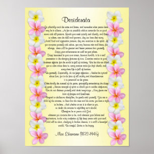 Poster "Beira do Plumeria das coisas desejadas" dos