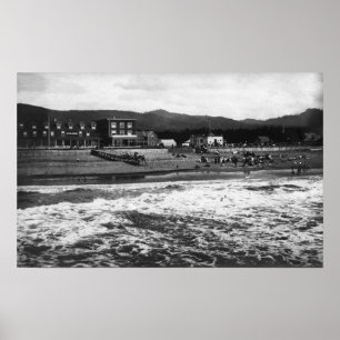 Pôster Beira-mar, fotografia da praia de Oregon e do