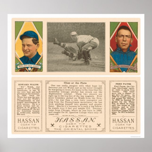 Pôster Beisebol Em Casa White Sox 1912 (Frente)