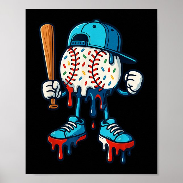 Poster Beisebol Estilo de Vida 101 Roupa Jovens Baseball  (Frente)