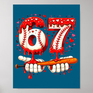 Poster Beisebol Masculino 67 Gotejamento de Sorvete