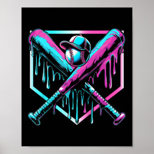 Poster Beisebol Para Rapazes Jovens Sorvetes De B