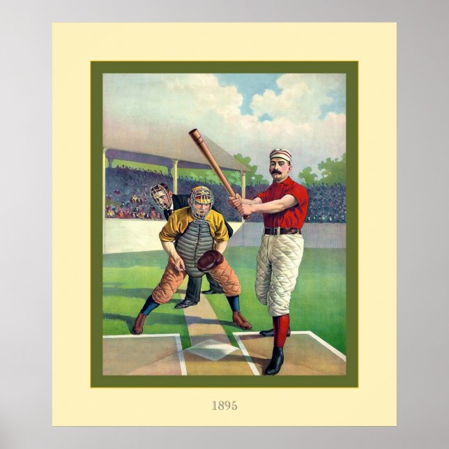 Poster Beisebol Vintage (Frente)